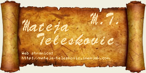Mateja Telesković vizit kartica